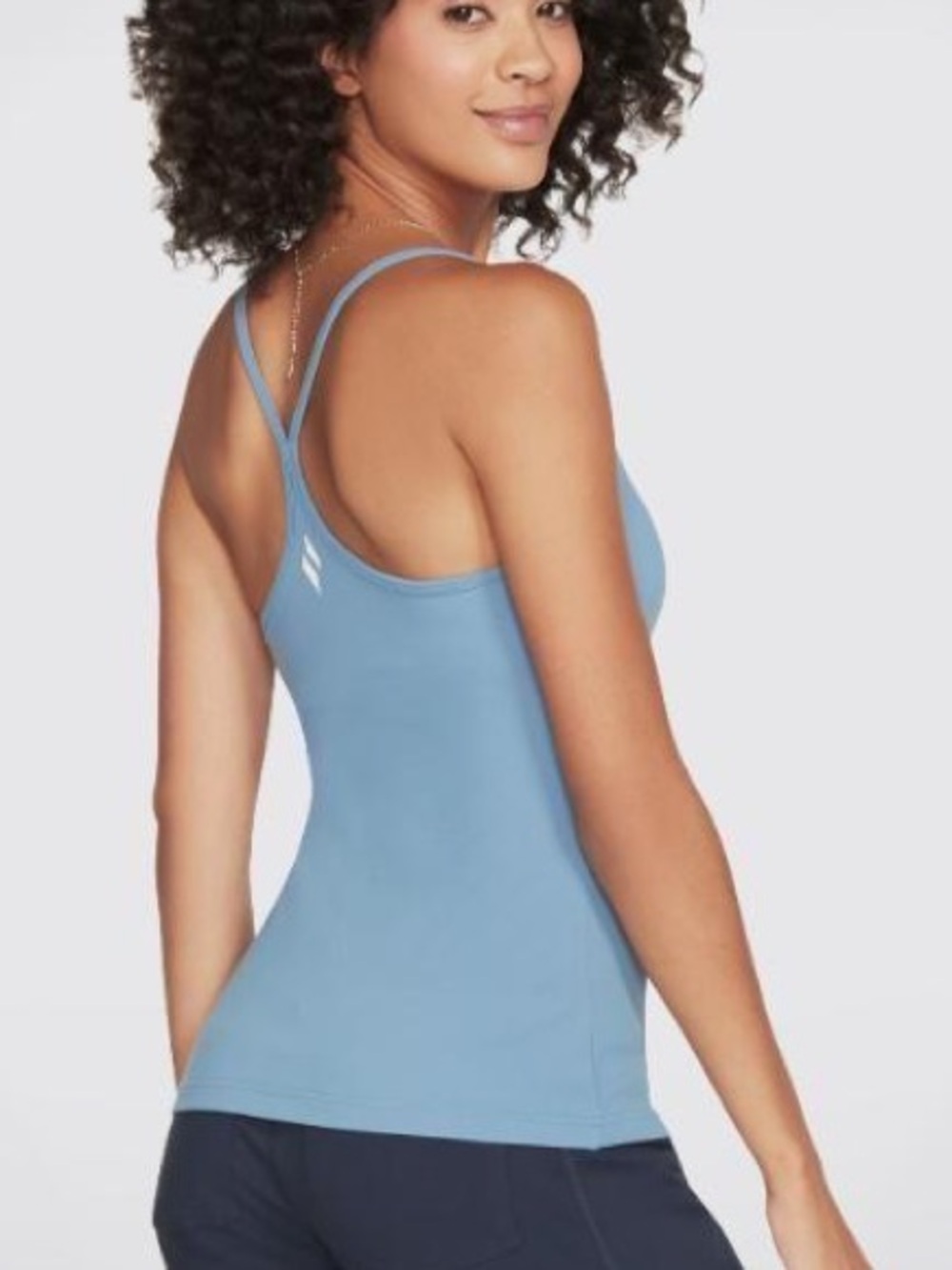 Skechers GOwalk Racerback Shelf Bra Tank Top Navy XL Women's Activewear NWT